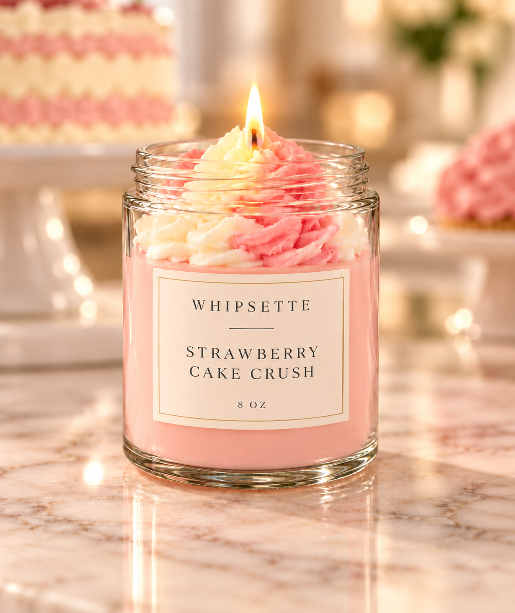 Strawberry Cake Crush Whipped Candle – 8 oz