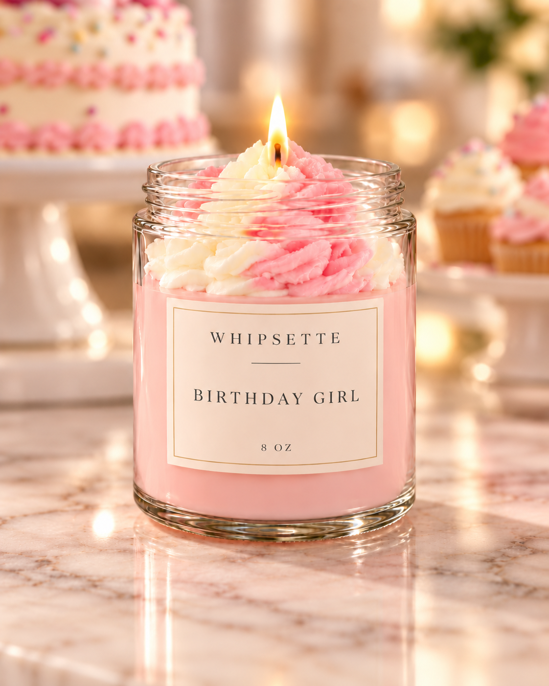 Birthday Girl Whipped Candle – 8 oz