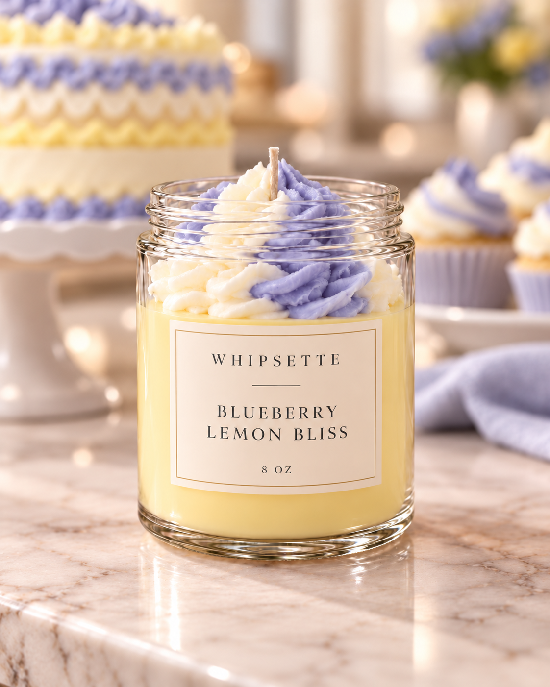 Blueberry Lemon Bliss Whipped Candle – 8 oz